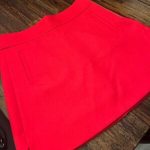 J. Crew wool Red Mini Skirt removed tags but never worn super cute
